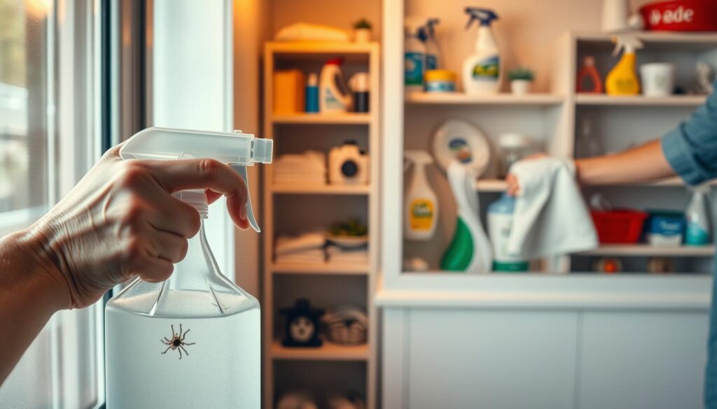 consistent cleaning and spraying
